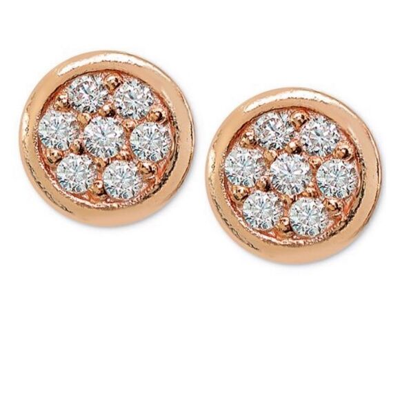 Cubic Zirconia Pavé Earrings - Picture 2 of 6